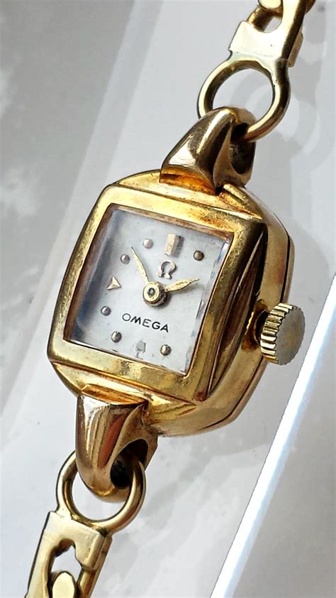 omega vintage gold ladies watch|vintage omega watches 1950s ladies.